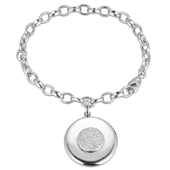 Jewelry - DESIGNER GENUINE DIAMOND ROUND CHARM BRACELET**NEW